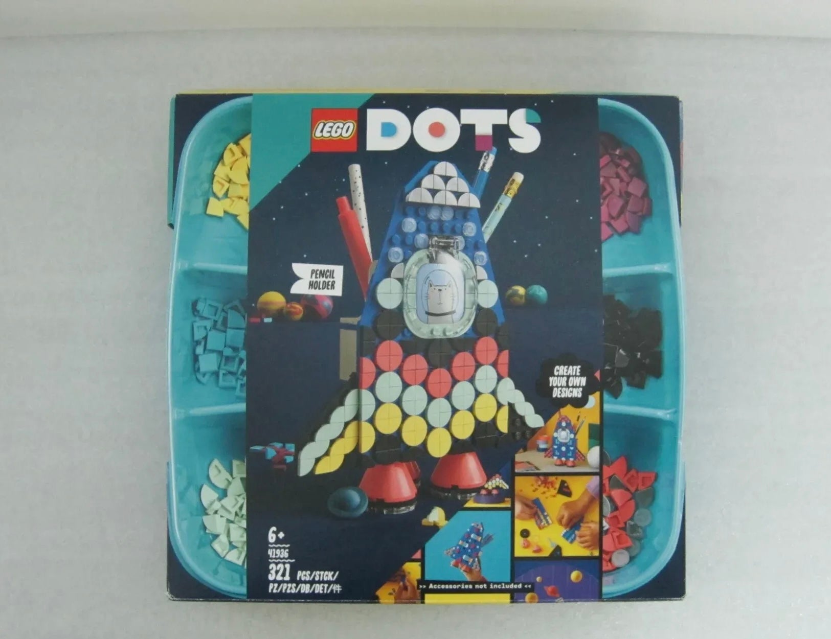 Set creativo “Razzo porta-matite” – originale, sigillato (seconda mano)