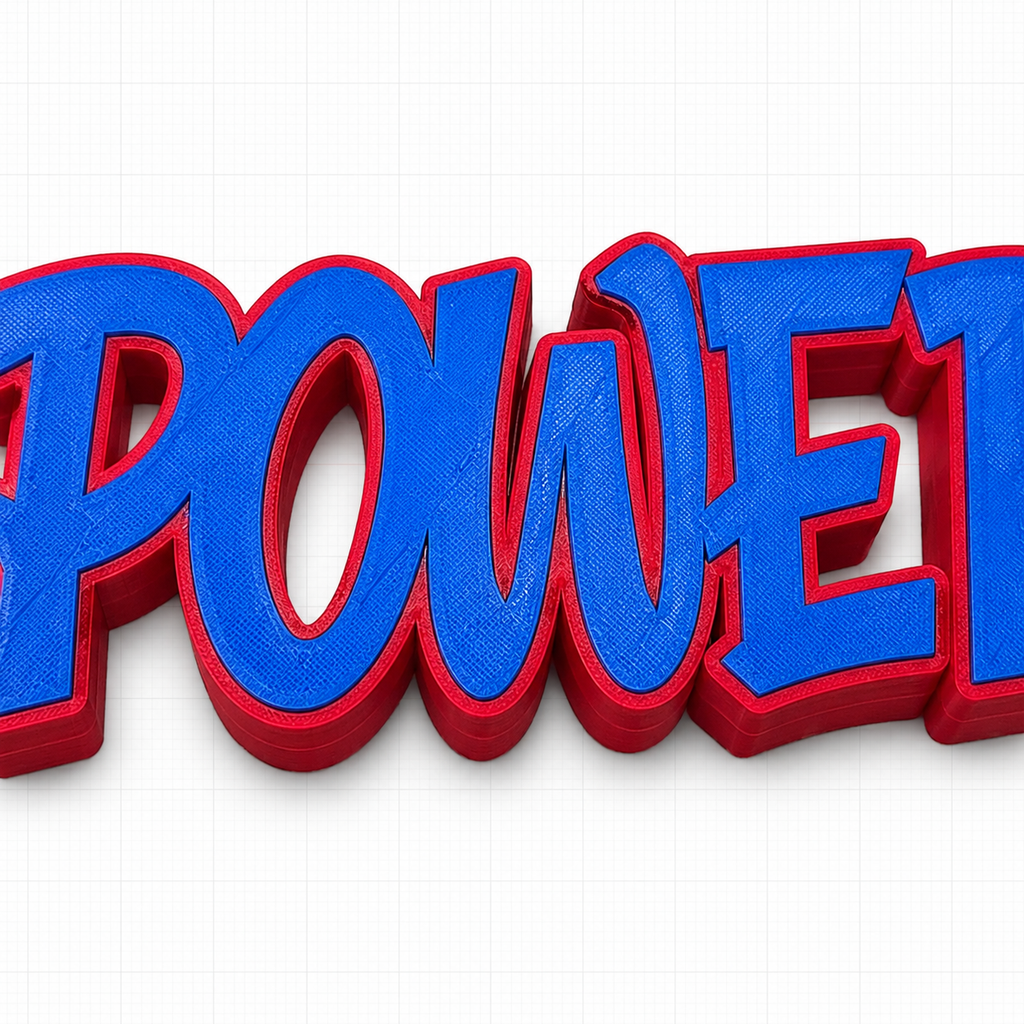 Scritta 3D Personalizzata – POWER