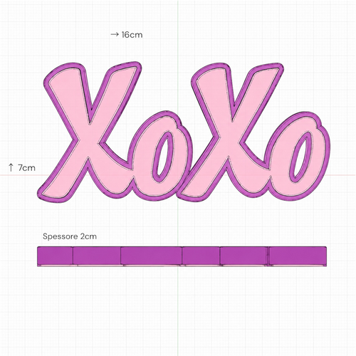 Scritta 3D Personalizzata – XoXo