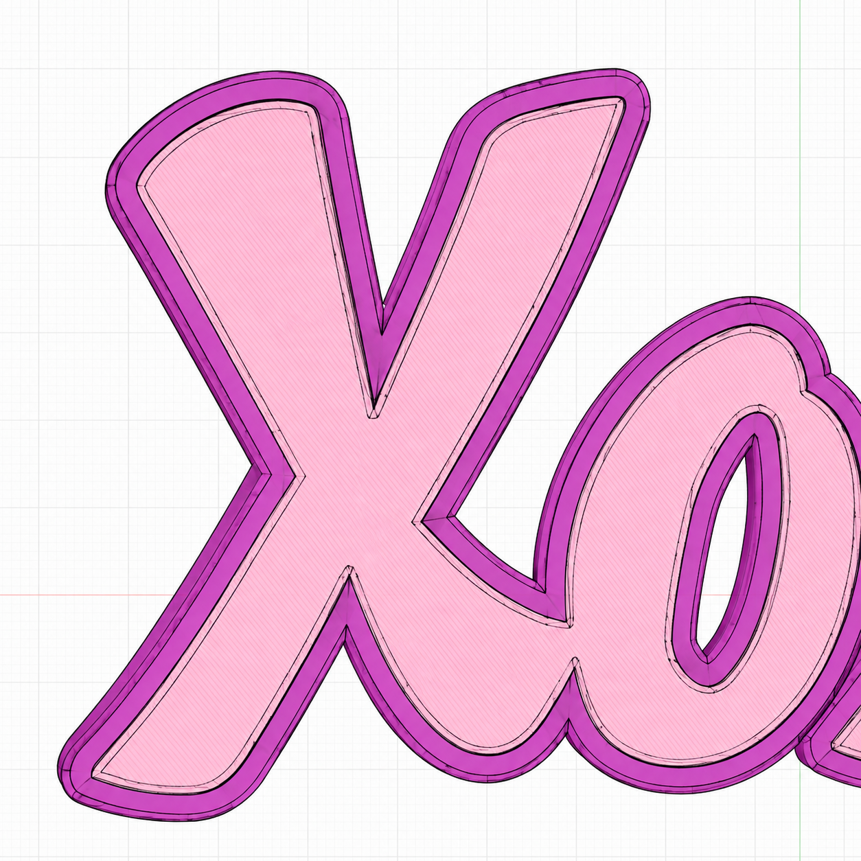 Scritta 3D Personalizzata – XoXo