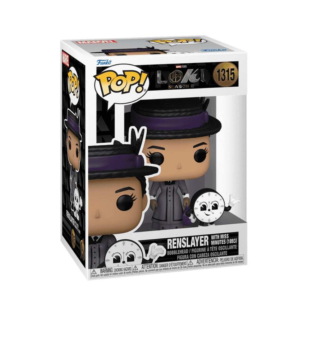 Figura Pop ispirata a Renslayer con Miss Minutes (1893) – Collezione Supereroi (Usato – con scatola)