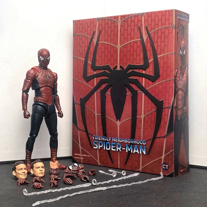 Action Figure “Eroe del Quartiere” ispirata al celebre supereroe rosso/blu – Usata con accessori